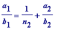 a[1]/b[1] = 1/n[2]+a[2]/b[2]