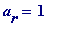 a[r] = 1