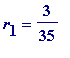 r[1] = 3/35