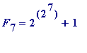 F[7] = 2^(2^7)+1