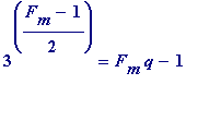 3^((F[m]-1)/2) = F[m]*q-1