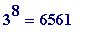 3^8 = 6561