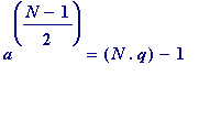 a^((N-1)/2) = N.q-1