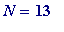 N = 13