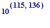 10^(115, 136)