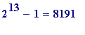 2^13-1 = 8191