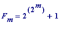 F[m] = 2^(2^m)+1