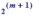 2^(m+1)