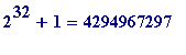 2^32+1 = 4294967297