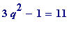 3*q^2-1 = 11