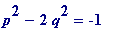 p^2-2*q^2 = -1