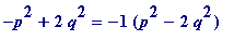 -p^2+2*q^2 = -1*(p^2-2*q^2)
