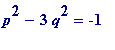 p^2-3*q^2 = -1
