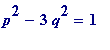 p^2-3*q^2 = 1