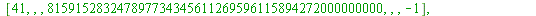 array( 1 .. 16, 1 .. 7, [( 3, 7 ) = (-1), ( 14, 2 ) = (``), ( 16, 1 ) = (47), ( 4, 6 ) = (``), ( 16, 7 ) = (-1), ( 2, 2 ) = (``), ( 14, 3 ) = (``), ( 3, 1 ) = (3), ( 7, 3 ) = (``), ( 1, 4 ) = (factori...