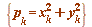 {p[k] = `+`(`*`(`^`(x[k], 2)), `*`(`^`(y[k], 2)))}