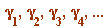 gamma[1], gamma[2], gamma[3], gamma[4], `...`