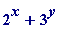 2^x+3^y