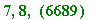 7, 8, ``(6689)