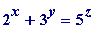 2^x+3^y = 5^z