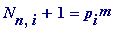 N[n,i]+1 = p[i]^m