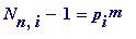 N[n,i]-1 = p[i]^m