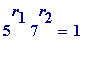 5^r[1]*7^r[2] = 1
