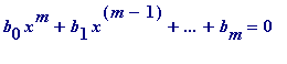 b[0]*x^m+b[1]*x^(m-1)+`...`+b[m] = 0