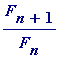 F[n+1]/F[n]