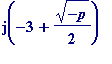 j(-3+sqrt(-p)/2)