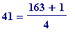 41 = (163+1)/4