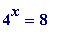 4^x = 8