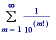 Sum(1/(10^m!),m = 1 .. infinity)