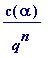 c(alpha)/(q^n)
