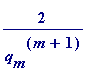 2/(q[m]^(m+1))