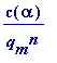 c(alpha)/(q[m]^n)