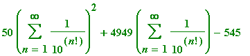 50*sum(1/(10^n!),n = 1 .. infinity)^2+4949*sum(1/(1...