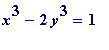 x^3-2*y^3 = 1