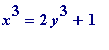 x^3 = 2*y^3+1