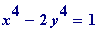x^4-2*y^4 = 1