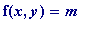 f(x,y) = m