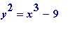 y^2 = x^3-9