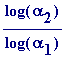 log(alpha[2])/log(alpha[1])