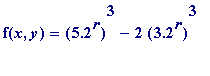 f(x,y) = (5.2^r)^3-2*(3.2^r)^3