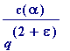 c(alpha)/(q^(2+epsilon))