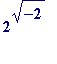 2^sqrt(-2)