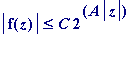 abs(f(z)) <= C*2^(A*abs(z))