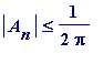 abs(A[n]) <= 1/(2*Pi)