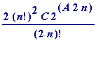 2*n!^2*C*2^(A*2*n)/(2*n)!