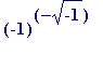(-1)^(-sqrt(-1))